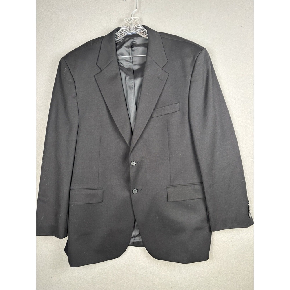 Vintage Chaps Ralph Lauren Mens Blazer 42L Black 2 Button Blazer Sport Coat 3585